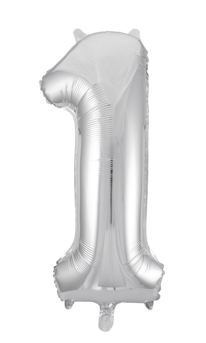 Miniatyrbilde: FOIL BALLOON NUMBER SILVER 86 CM 64649