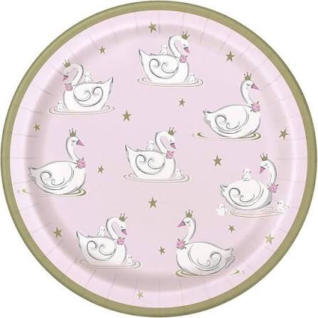 Swan Birthday 9in Plate 8ct. 75795