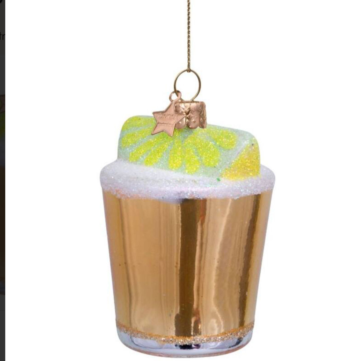 Ornament glass tequila shot H9.5cm