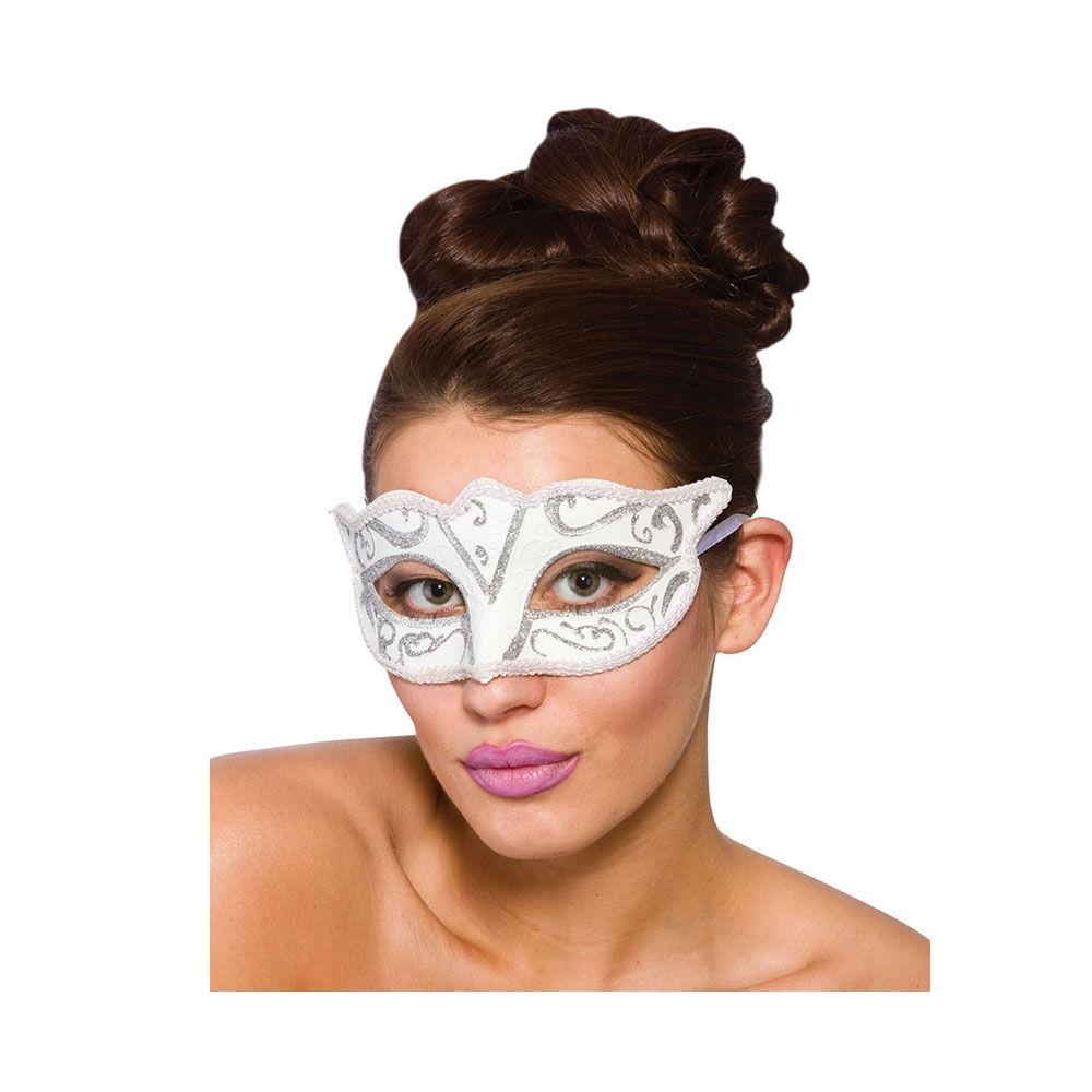 Verona Eyemask - White & Silver MK-9810-WS
