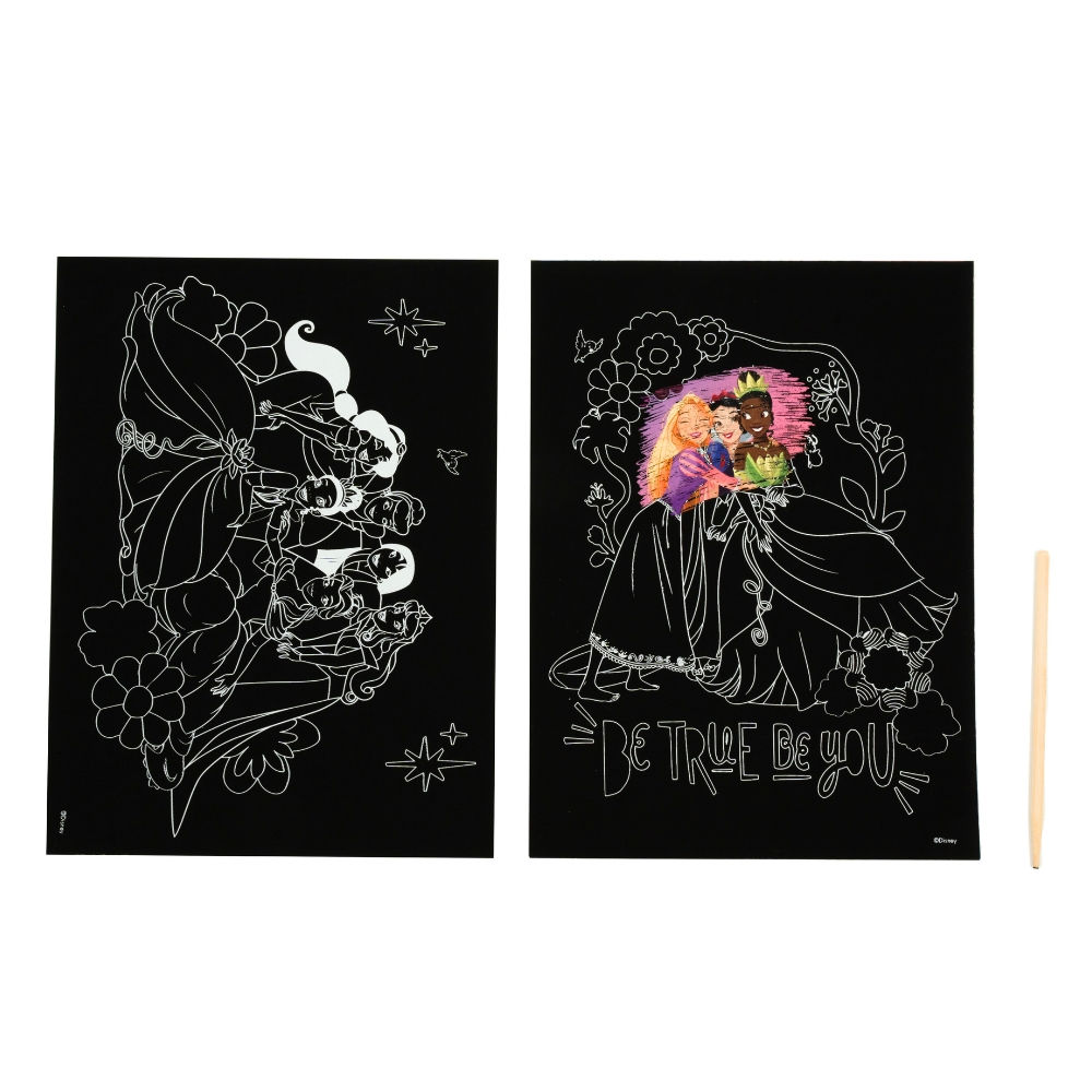 SCRATCH ART POSTER 26X19,5X2 DISNEY PRINCESS 98083