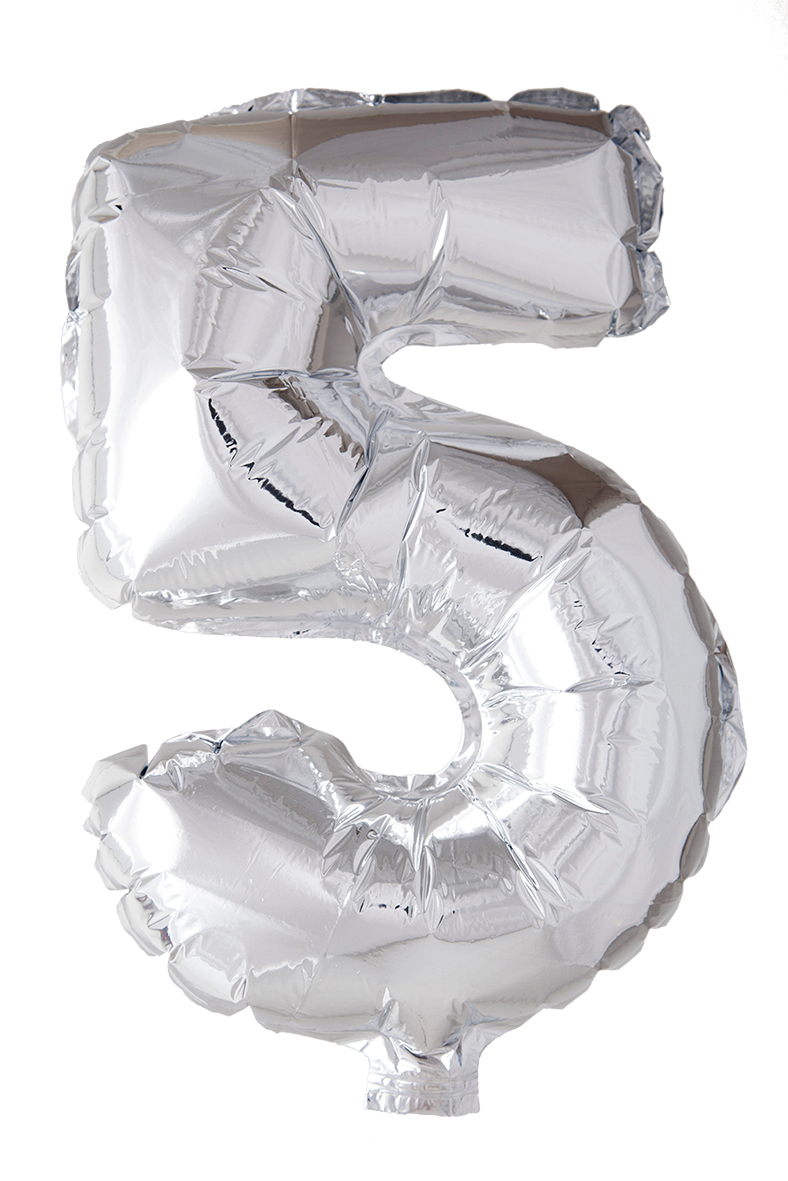 Miniatyrbilde: FOIL BALLOON NUMBER SILVER 41 CM (6) 64512