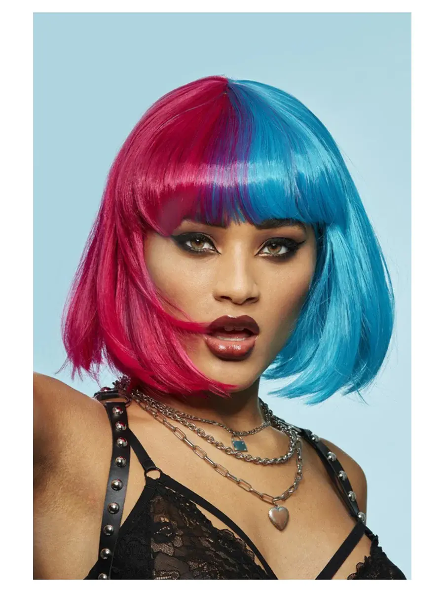 MANIC PANIC BLUE VALENTINE GLAM DOLL WIG. 52530 Smiffys