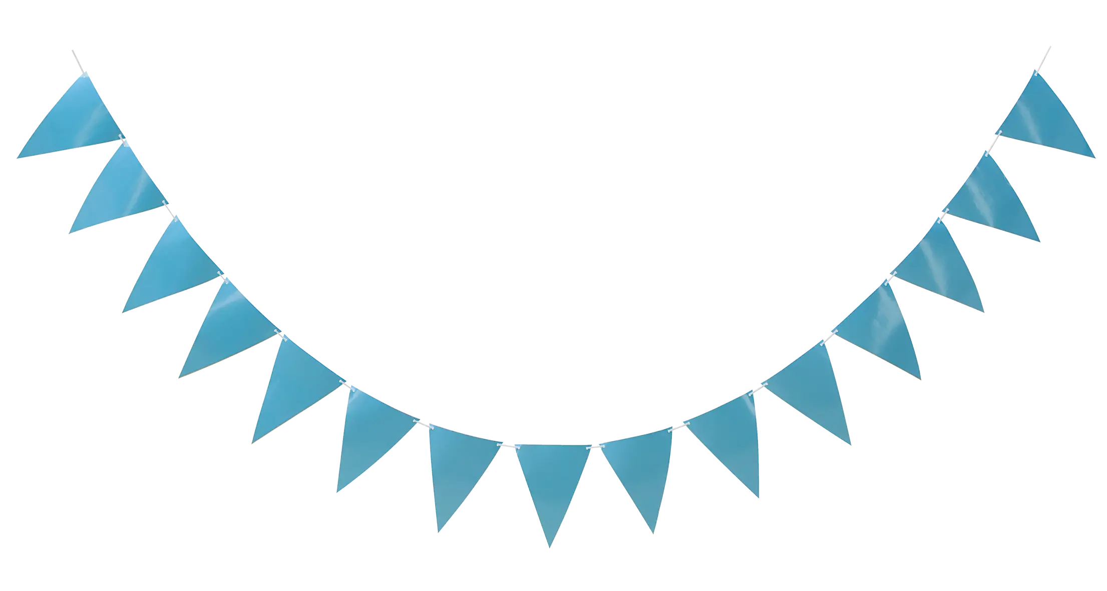 TRIANGLE FLAG BANNER LIGHT BLUE 3.6 M. 79840