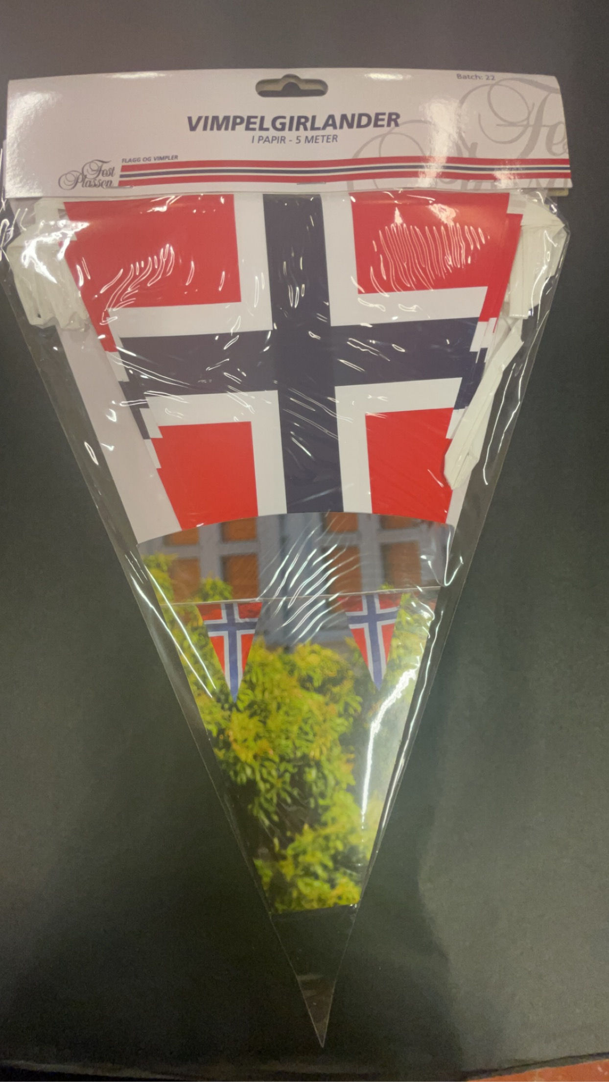 Vimpel girlander i papir. 5 meter. 2012279 Schutz