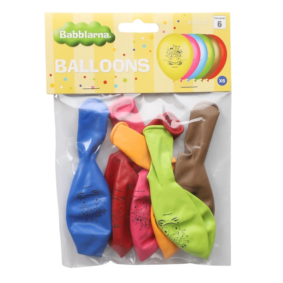 Miniatyrbilde: BALLOONS 12" BABBLARNA 6-PK. 71661
