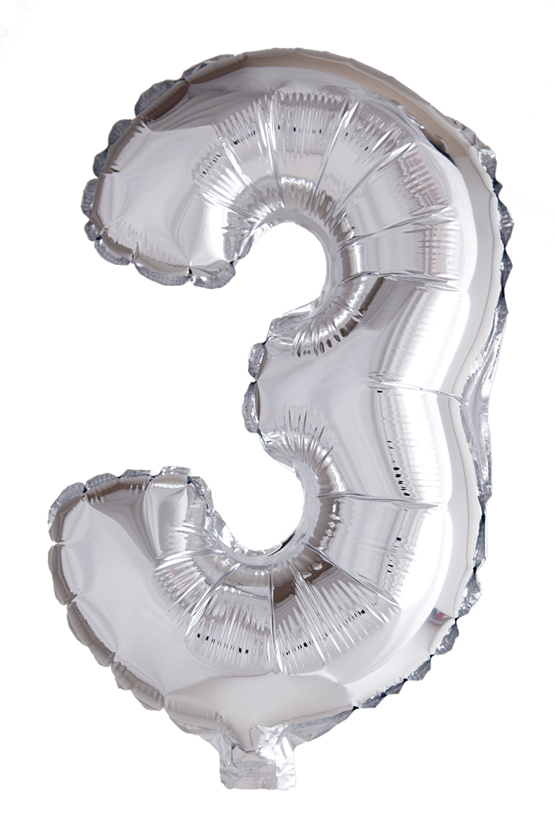 Miniatyrbilde: FOIL BALLOON NUMBER SILVER 41 CM (6) 64512