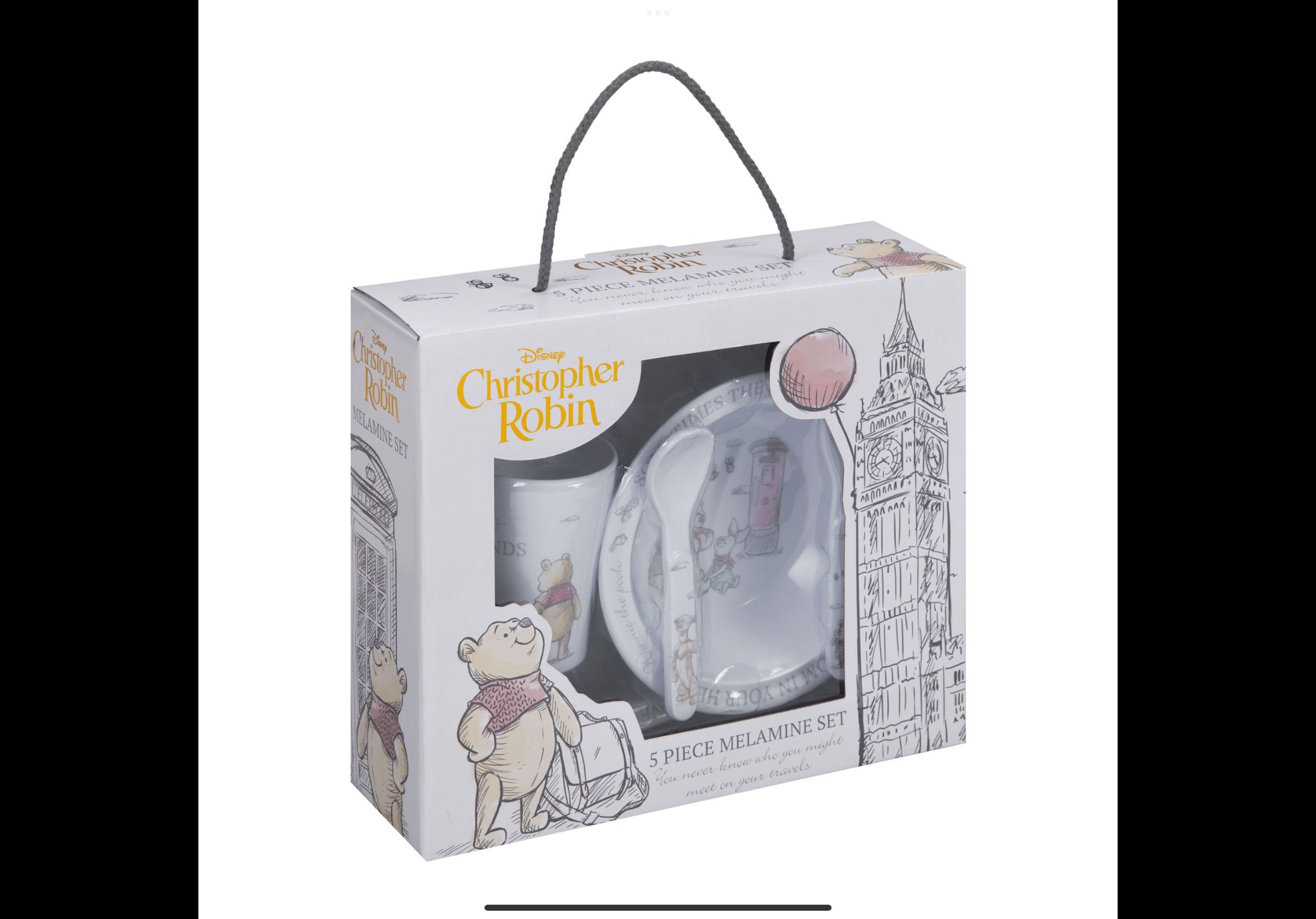 CHRISTOPHER ROBIN 5 PIECE MELAMINE CROCKERY SET - FRIENDS PRODUCT CODE: DI519