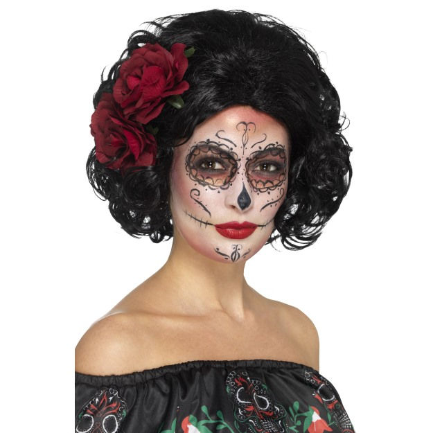 Deluxe Day of the Dead Doll Wig. 48313 S