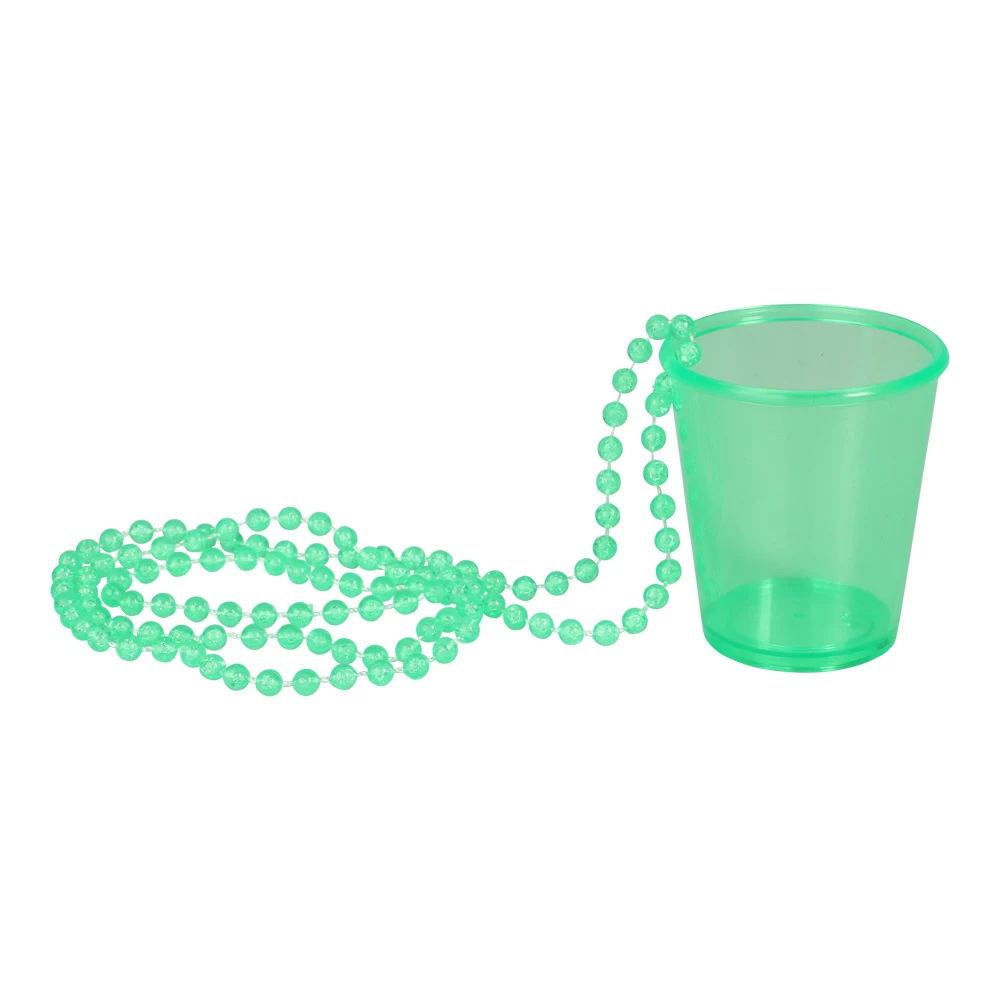 NECKLACE SHOT GLASS NEON GREEN. 68695
