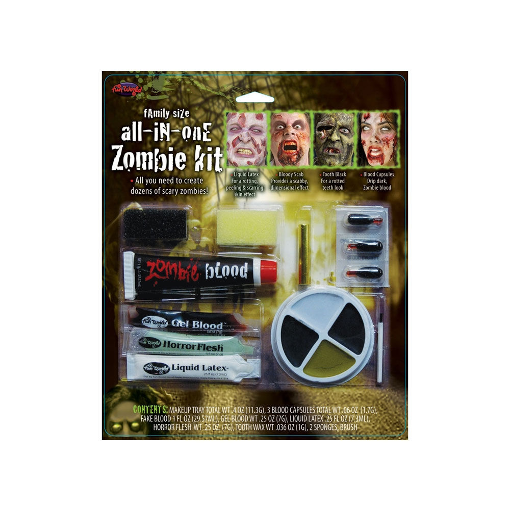 All in One Family Zombie Makeup Kit FW-9571 W