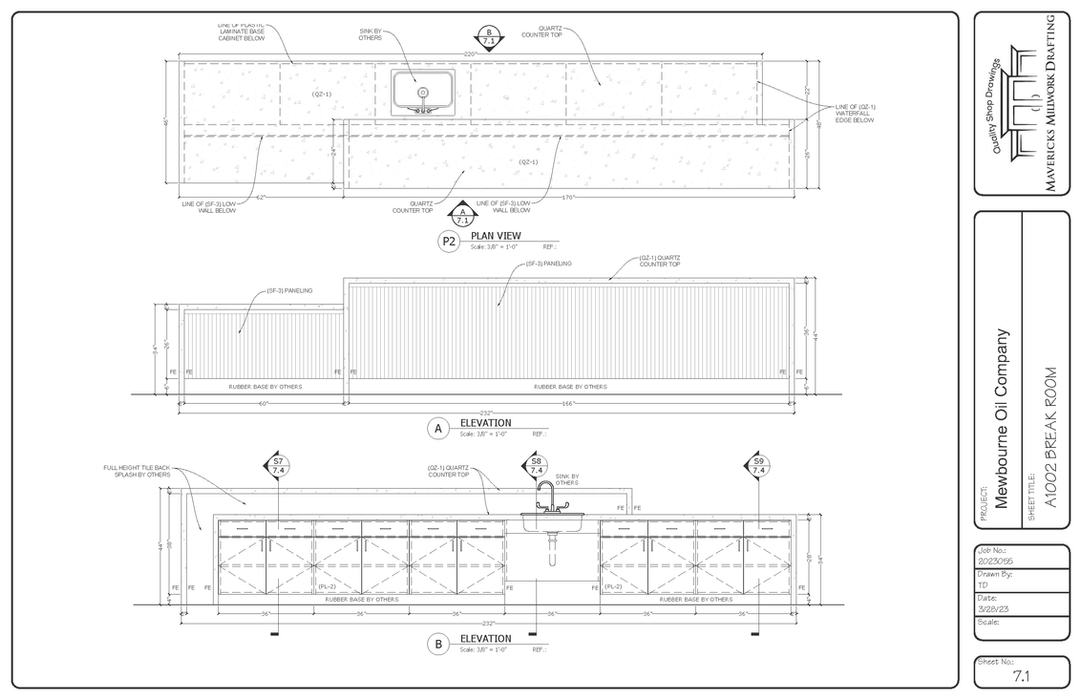 Mavericks Millwork Drafting Millwork Shop Drawing Service