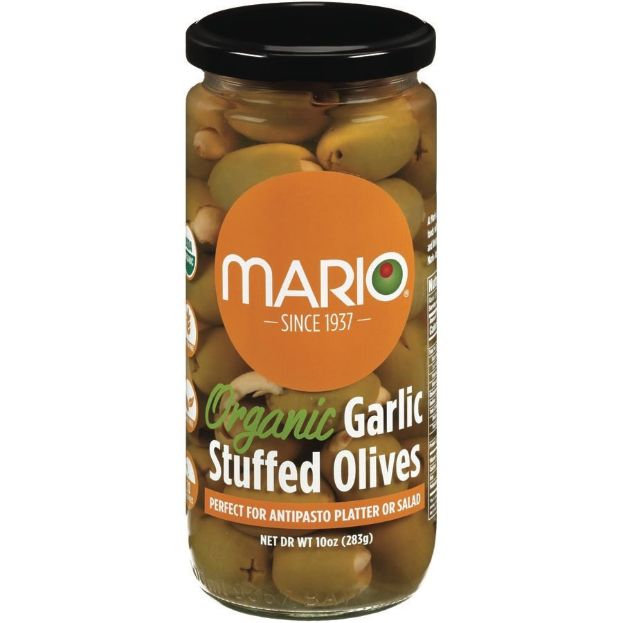 10oz Mario Organic Garlic Stuffed Olives