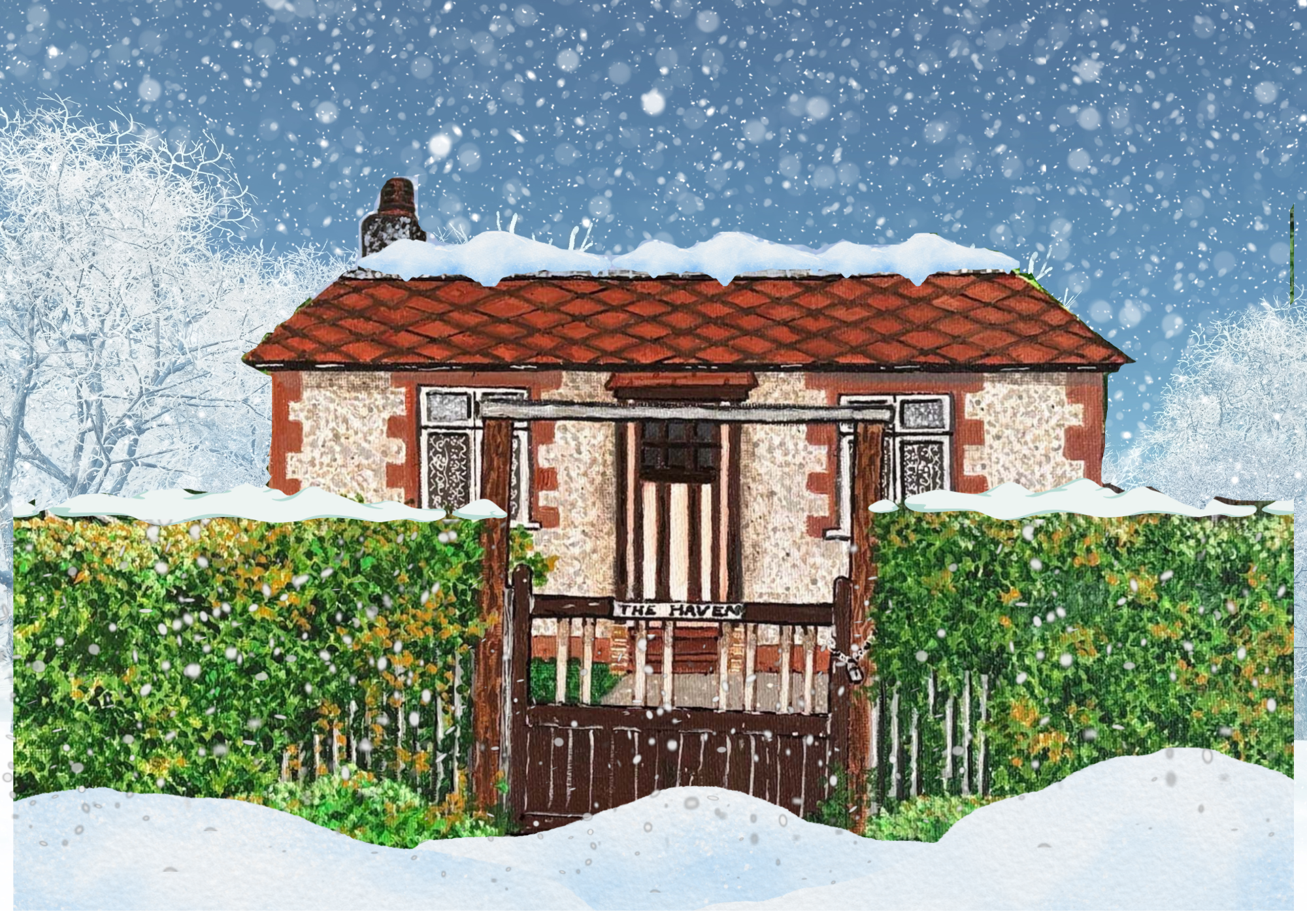 A Plotlands Christmas - A5 greetings card