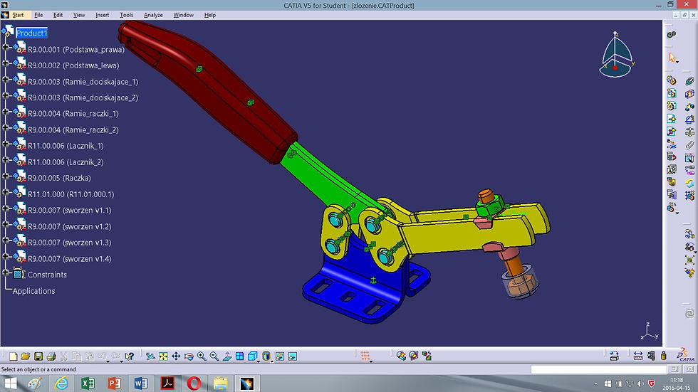 Ramię dociskowe [CATIA]