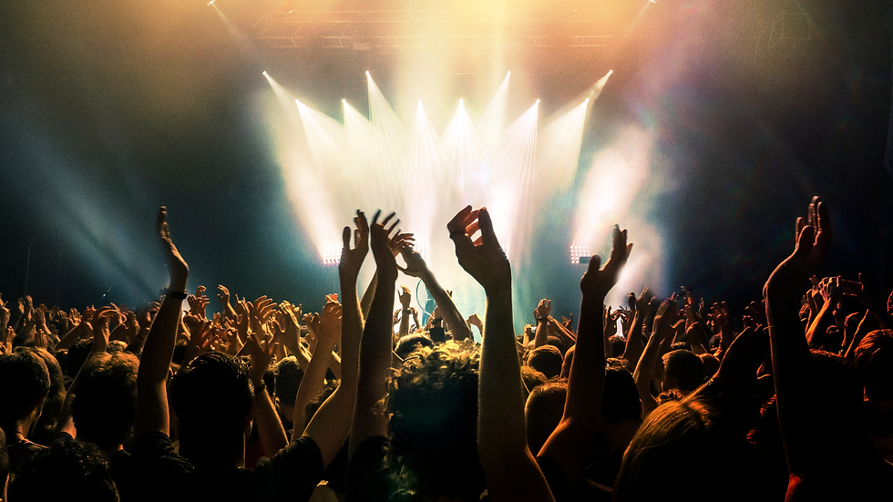 Vista traseira em close-up de uma densa multidão de fãs com as mãos levantadas, silhueta contra a iluminação de palco dramática e colorida de um show musical em São Paulo. Esta imagem captura a energia para quem procura onde se hospedar em São Paulo para ir a shows, mostrando a atmosfera de hospedagem urbana para grandes eventos. Para fãs que buscam hotel perto de shows em São Paulo, considerar um hotel nos Jardins SP oferece hospedagem para eventos em São Paulo e uma base estratégica para hotel perto do Allianz Parque ou hotel perto do Morumbis.