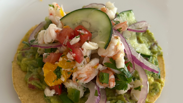 "Ocean Fresh Ceviche with a Burst of Citrus & Spice 🌊🍤🌶️"
