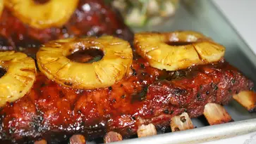 Smoky Pineapple Bourbon Rib Tips with Claibe’s Spiced Rub