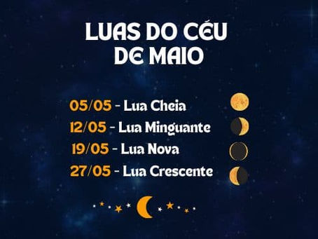 Fases das Luas de Maio 2023 – Oráculos web