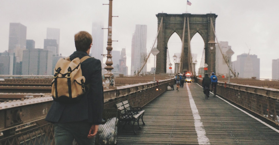 Crossing Brooklyn Bridge