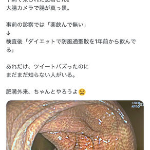 防風通聖散の害