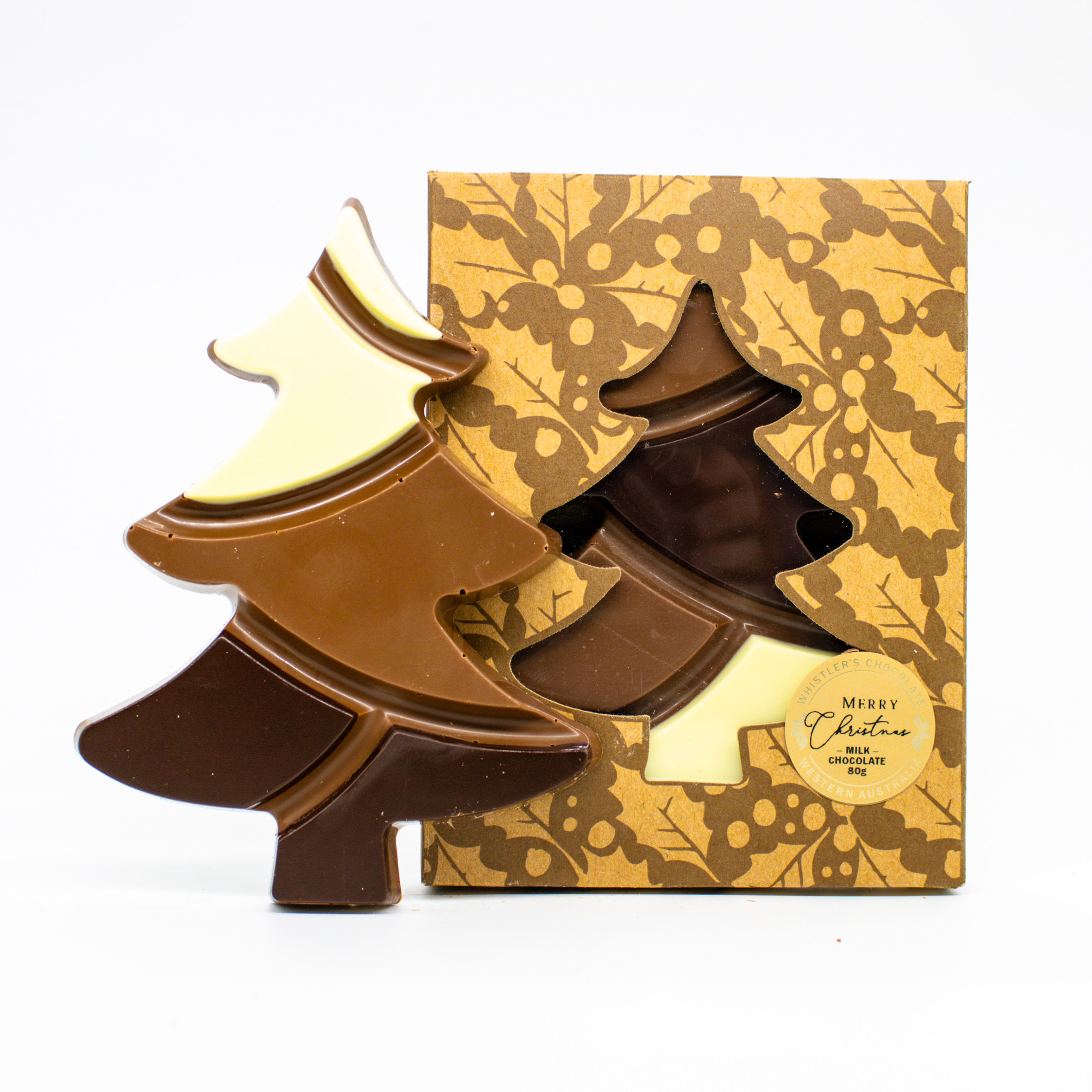 Flat Christmas Tree Trio of Chocolate Boxed 80g