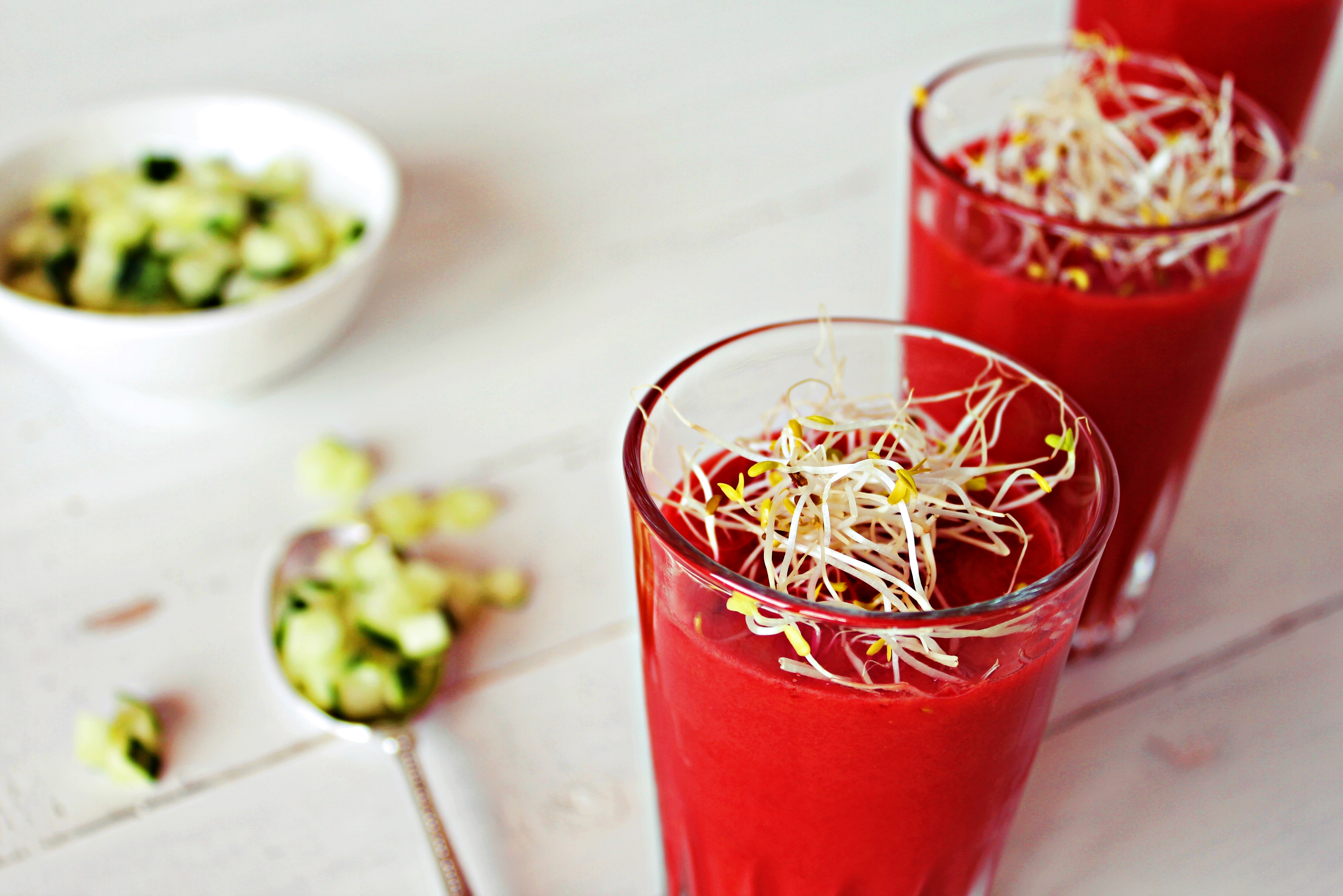 Gazpacho de sandia y fresas