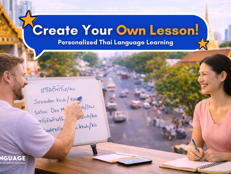 Foreign student learning Thai