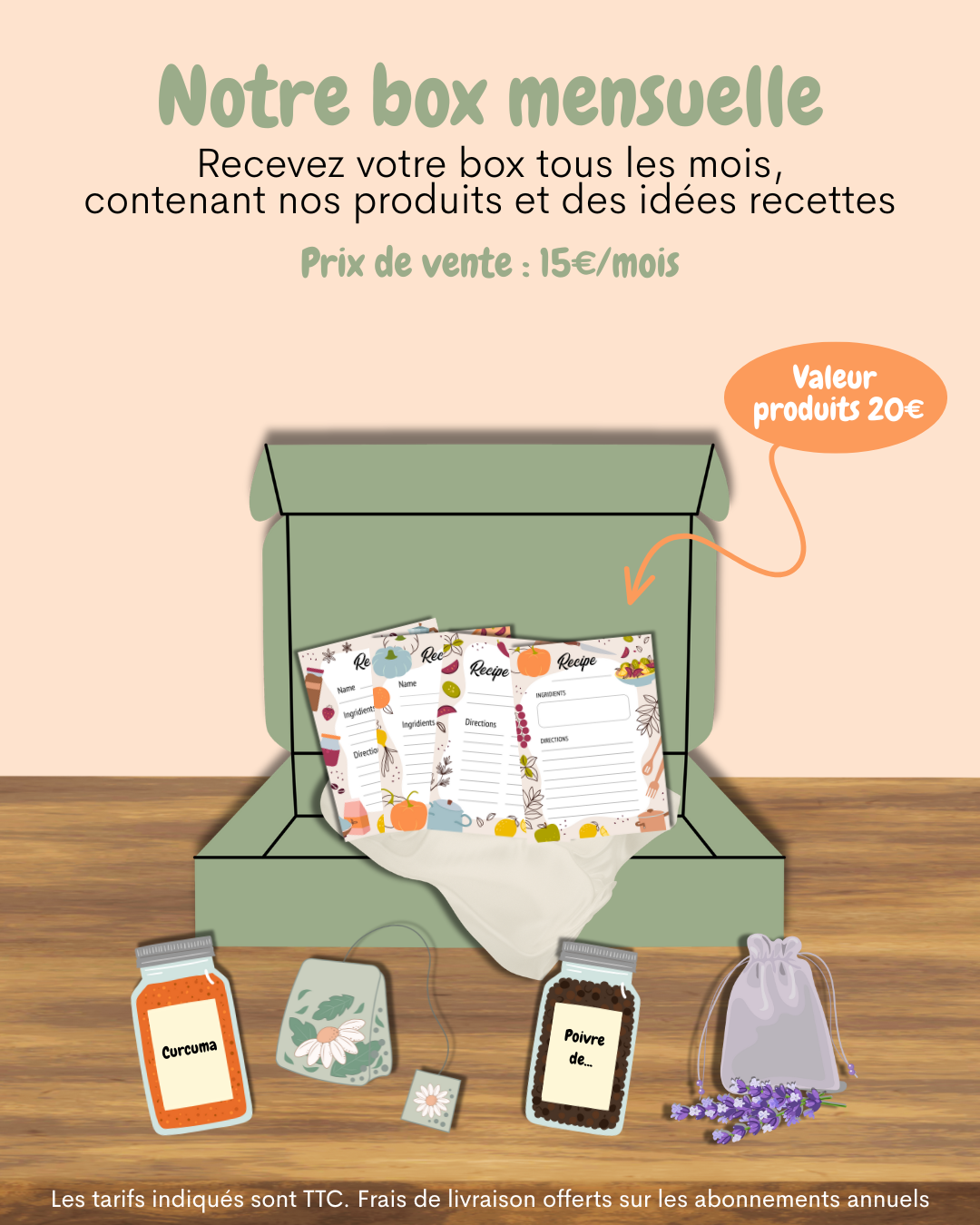 Box mensuelle - Abonnement 6 mois