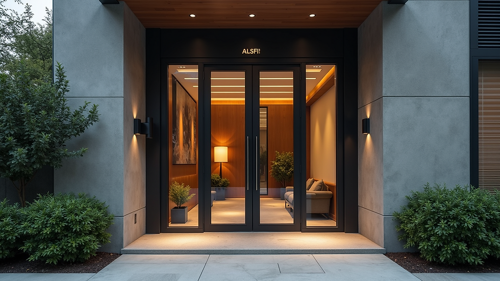 Eye-level view of ALSFI office entrance in Vancouver