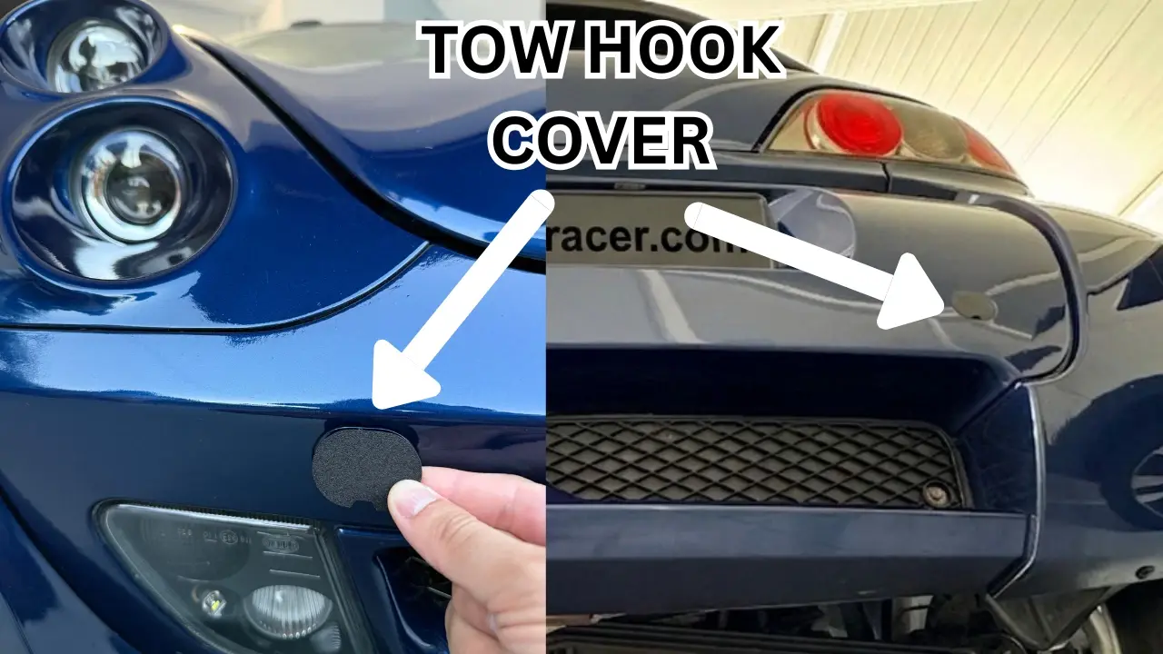 Tow Eye Covers for Smart Roadster 452 for Front & Rear Bumper Black (2pcs)