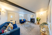 The fully refurbished lounge in our Listed Building Renovation in Wokingham