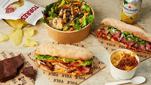 a selection of the fine fast food available at Yolk takeaway restaurants