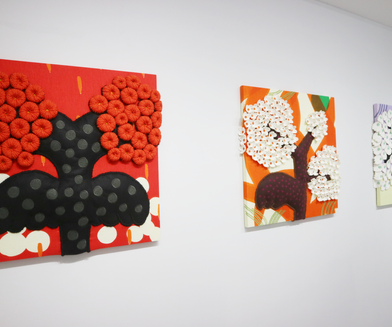 熊谷綾乃が東京江戸川橋のaaploit で2022年に開催した個展「altitude」で発表した作品展示風景