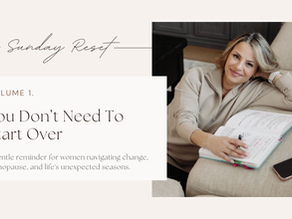 The Sunday Reset™ Volume 1: The Courage to Continue—an honest reflection on imperfect progress, wellness, and choosing to keep going.