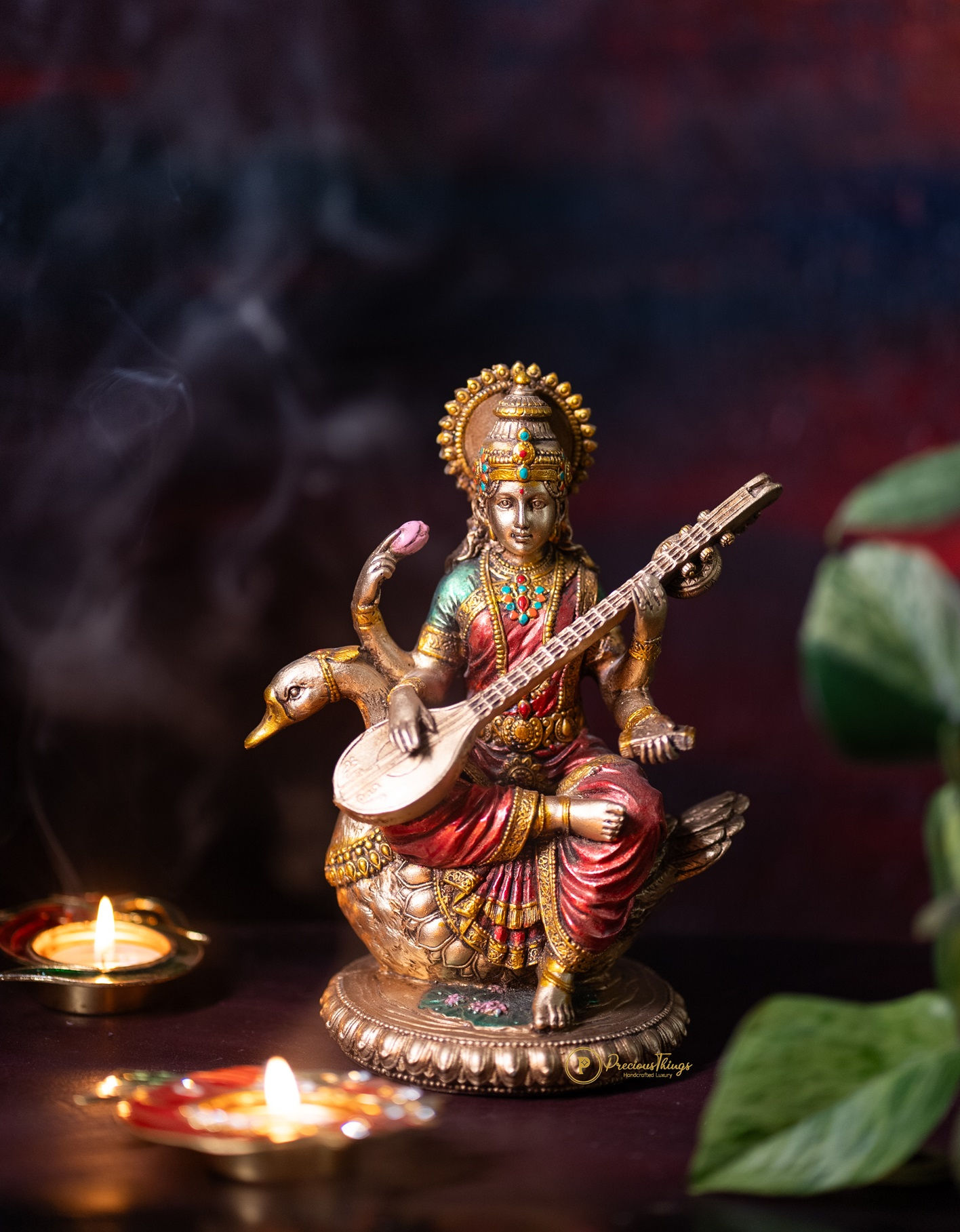 Resin Saraswathi Idol
