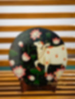 Hand Painted and Carved Pichwai Cow Wooden Plate