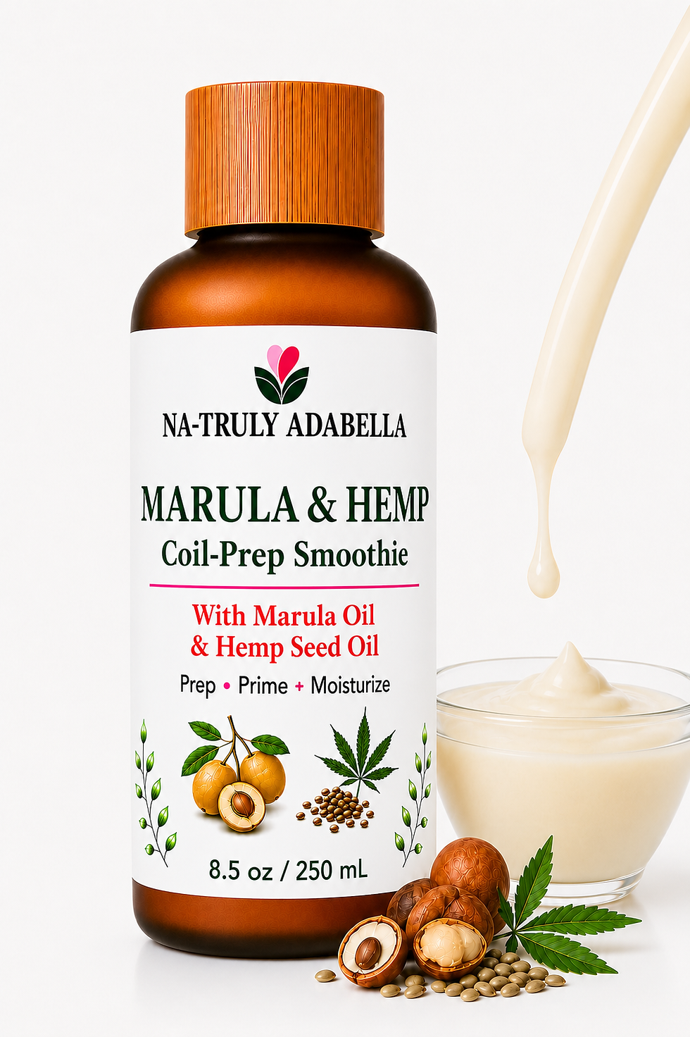 Marula Hemp Coil Smoothie Texture