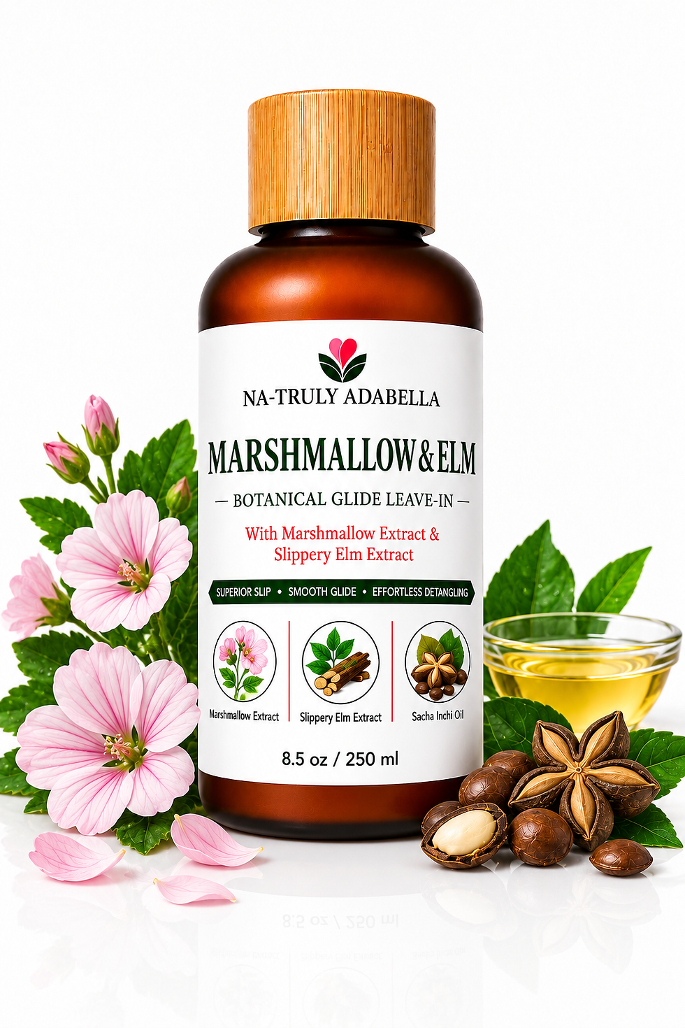 Marshmallow Elm Leave-In Front View