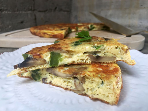Tortilla de Champiñones, Mozarella y Pimentón
