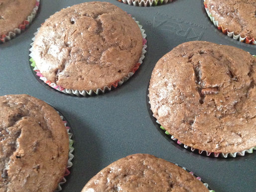 Muffins de Chocolate Amargo con Chips de Chocolate