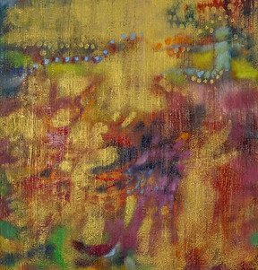 Marco Cingolani,  Gold Bloom (Pigment) , 100x80 cm, oil on canvas, 2023.jpg