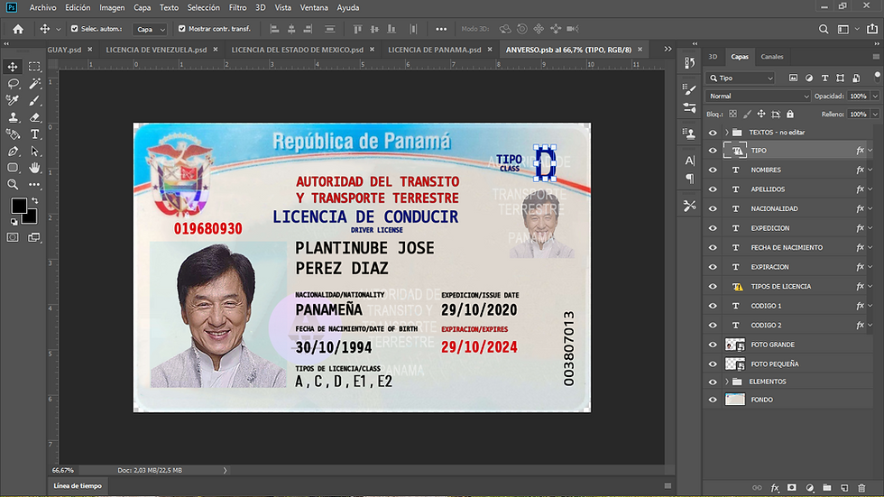 Miniatura: Plantinube, plantilla LICENCIA DE PANAMA editable