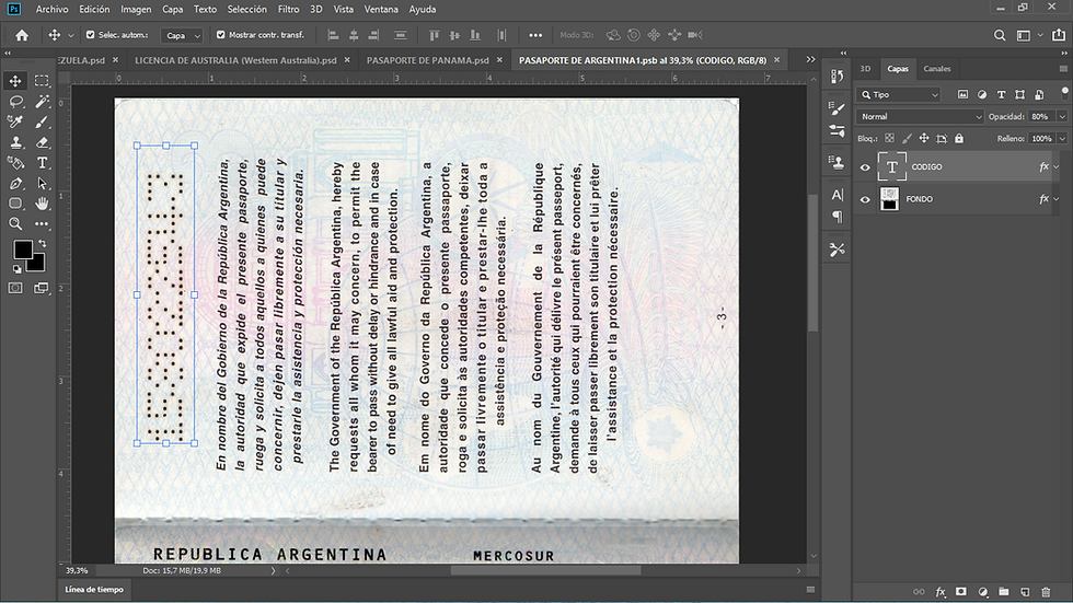 Miniatura: plantilla VISA DE USA PARA ARGENTINA editable en photoshop (actualizada)