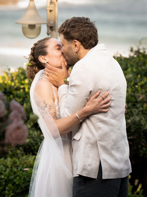 Professional Wedding Videography and Photography at Pilu at Freshwater of a marriage kiss