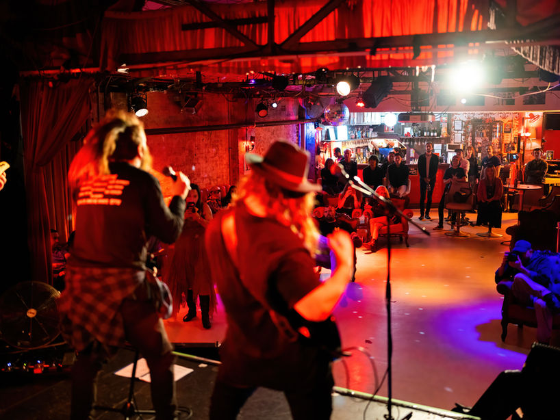 Videography and Photography of a heavy metal band performing the Red Rattler in Marrickville Sydney hosting a battle of the bands