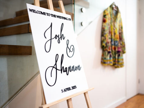 Randwick Golf Club Wedding Photography of the welcome sign