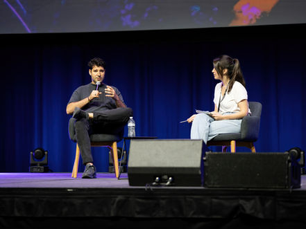 Videography and photography of Cliff Obrecht, found of Canva at the UTS Startups Summit at the ICC Sydney