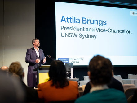 Videography and Photography of UTS and UNSW for the Trustworthy Digital Society Forum of Attila Brungs presenting