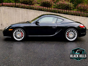 ceramic coating on a black Porsche Cayman S in Rapid City, SD